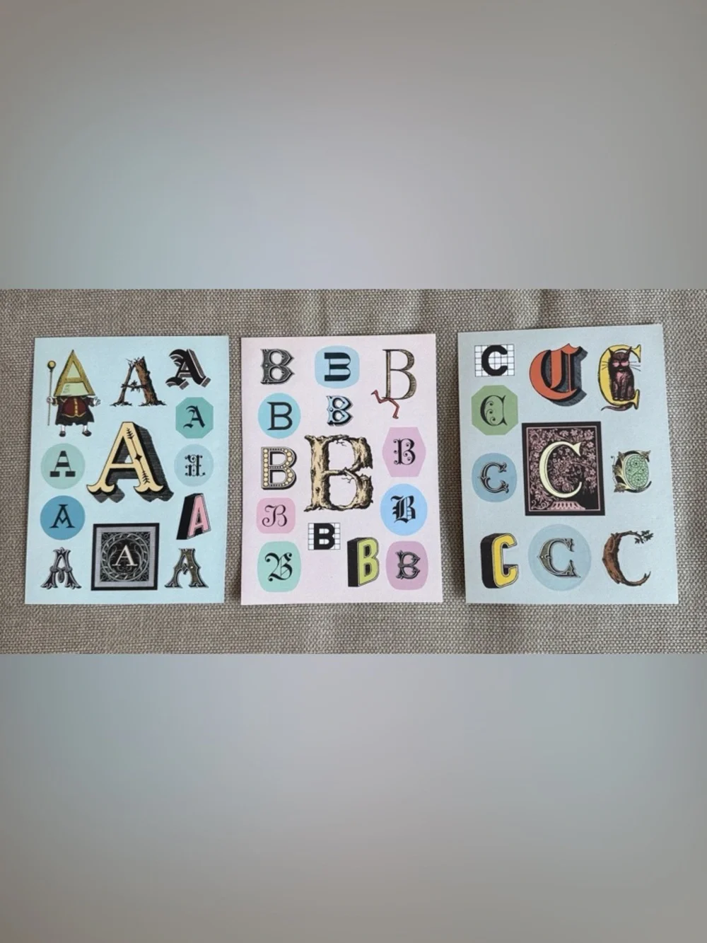 Alphabet Stickers from The Antiquarian Sticker Book